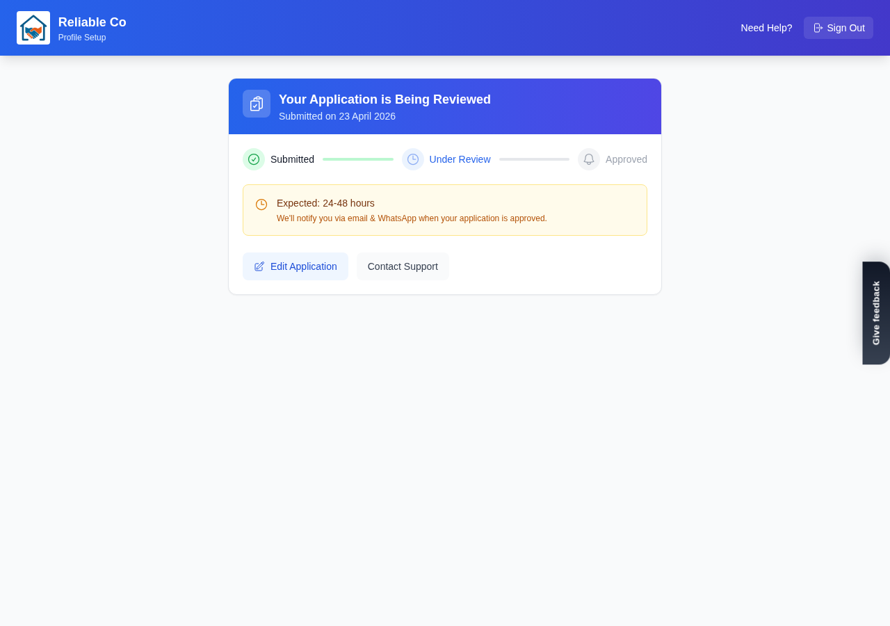 Each profile is reviewed before it goes live
